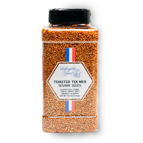 1L jar of Toasted Tex Mex Sesame Seeds – bold sesame blend crafted in Long Island, NY for chefs
